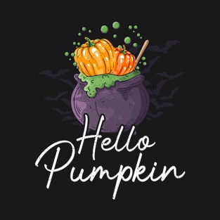 Hello Pumpkin Fall Halloween Graphic T-Shirt