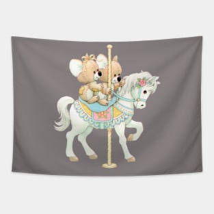 Carousel Merry Go Round Pony Horse Tapestry