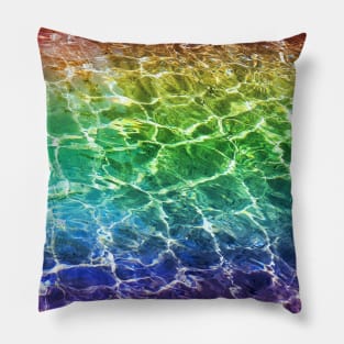 Shimmering Rainbow Liquid Metallic Water Pillow