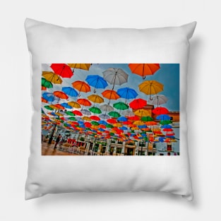 Colourful Umbrellas Torrox Spain Pillow