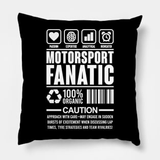 Motorsport Fanatic Design Pillow