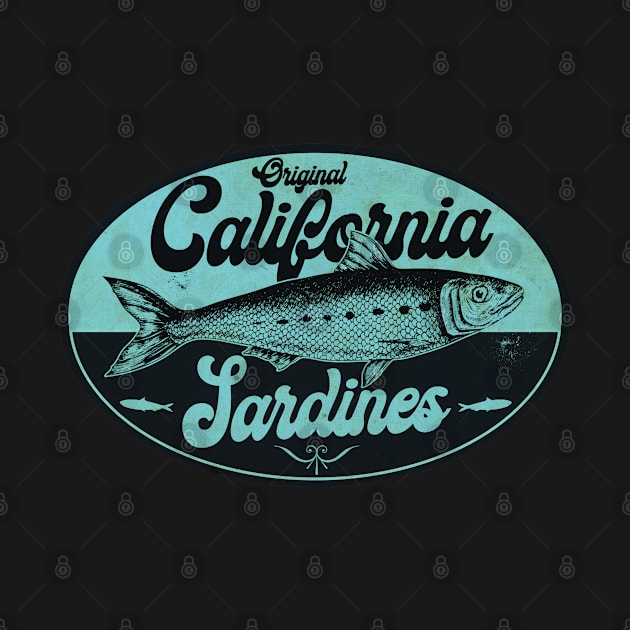 Blue California Sardines by CTShirts