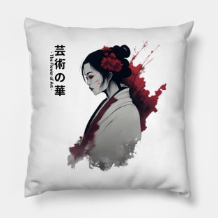 Japanese Geisha Girl Pillow