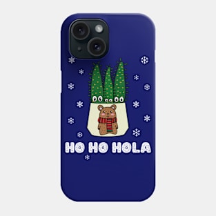 Ho Ho Hola - Eves Pin Cacti In Christmas Bear Pot Phone Case