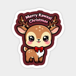 Holiday Cuddle Buddies – Kawaii Reindeer & Snowman Christmas Design Magnet