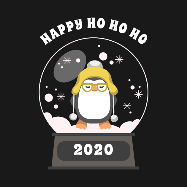 Snow Globe Penguin Happy Ho Ho Ho 2020 by Anassein.os