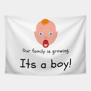 Love this 'Our family is growing. Its a boy' t-shirt! Tapestry