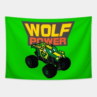 Australian Wolf Power Monster Truck Tapestry