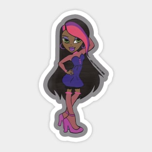 Brat doll sticker pack Sticker for Sale by glitteryhearts