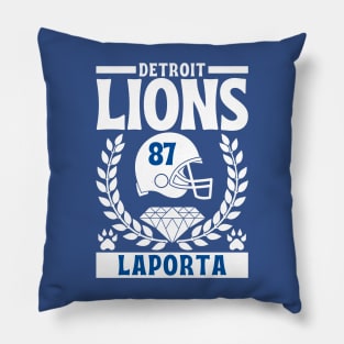 Detroit Lions Sam Laporta 87 American Football Pillow