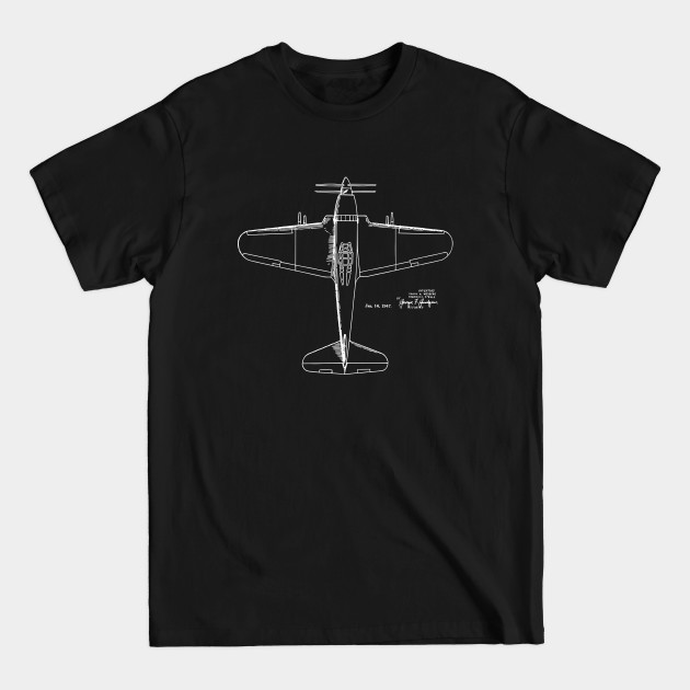 Disover 1947 Aeroplane Print Patent Image - Aeroplane - T-Shirt