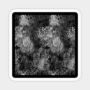 Black and White Abstract Texture Magnet