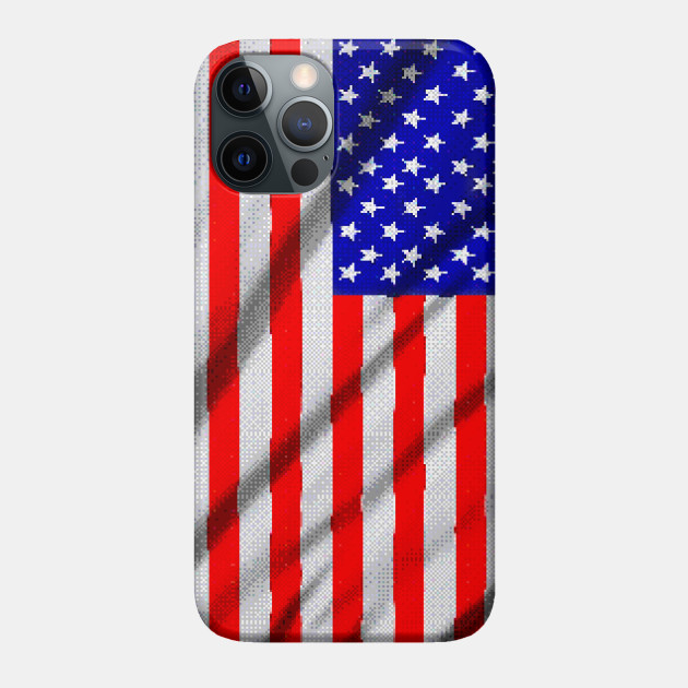 Pixel US flag - Us Flag - Phone Case