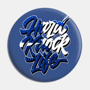 Hard Knock Racer Blue Retro Sneaker Art Pin