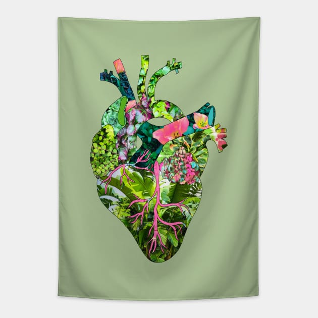 Botanical Heart Tapestry by BiancaGreen