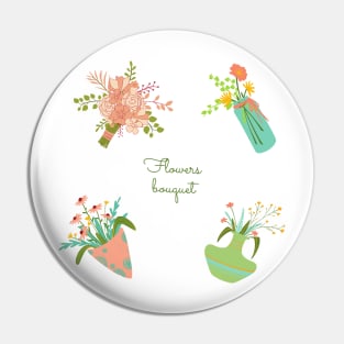 Flowers bouquet Pin