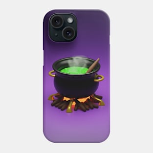 3d rendered cauldron pot perfect for haloween design project Phone Case