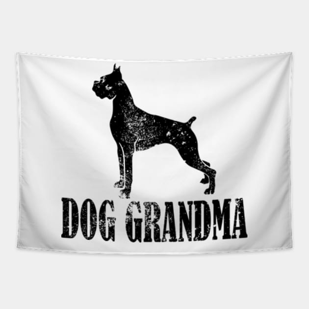 Boxer Dog Grandma Tapestry by AstridLdenOs