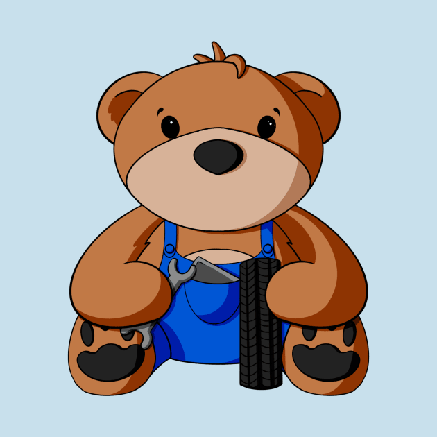 Mechanic Teddy Bear by Alisha Ober Designs