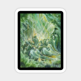 Clinochlore aka Seraphinite. Soul of the Stone series Posters and Art Prints Magnet