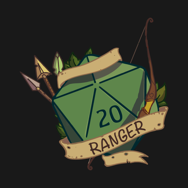 Dnd Ranger D20 dice by SpicyCookiie