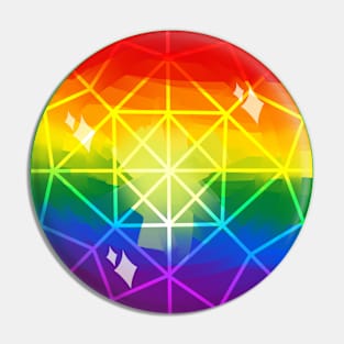 Rainbow Flag Gem Pin