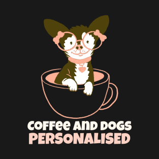 Coffee And Dogs Personalised T-Shirt