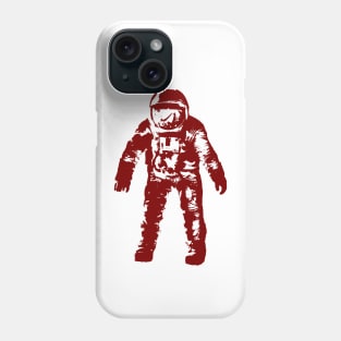 Red Vector Illustration of Astronaut Spaceman Phone Case