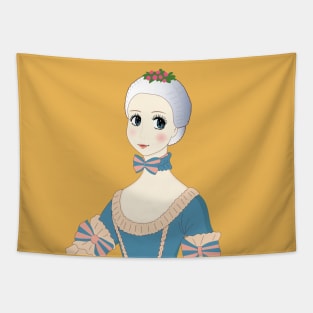 Young Marie Antoinette - Vintage Manga Style Tapestry