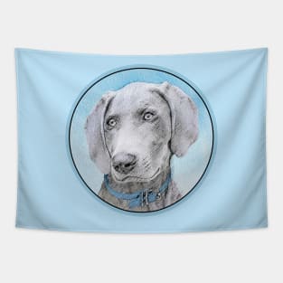 Weimaraner Painting - Cute Original Dog Art Tapestry