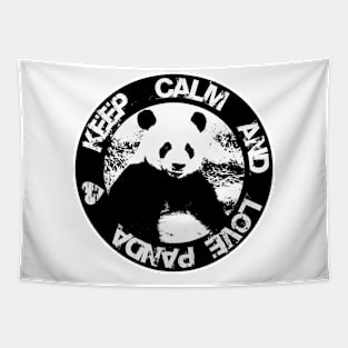 Keep Calm and Love Panda Tapestry