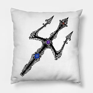 Poseidon trident fork Pillow