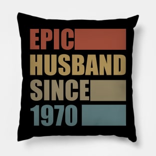 Vintage Epic Husband Since 1970 Pillow