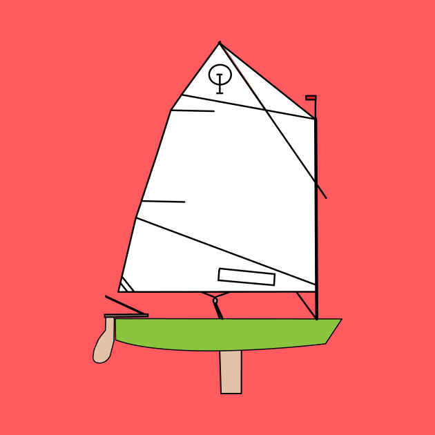 Optimist Sailing Dingy - Green by CHBB