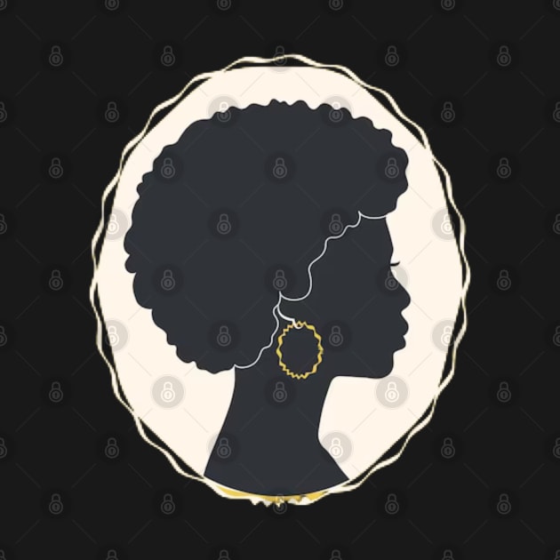 Big Curly Afro Natural Hair Black Woman by rogergren