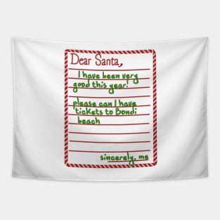 Letter to santa (bondi beach tickets) Tapestry