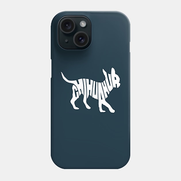 Chihuahua white Phone Case by Seanings