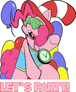 Pinkie Patreon Says "Let's Party!" Magnet