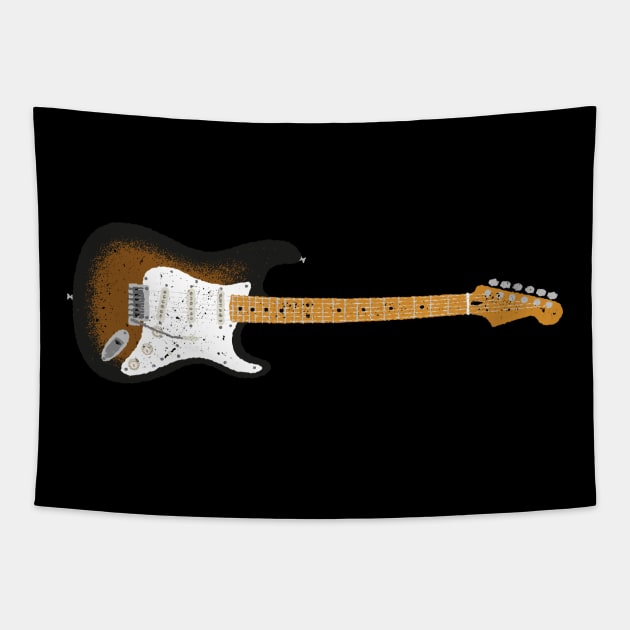 Buddy Holly Electric Guitar Tapestry by Daniel Cash Guitar