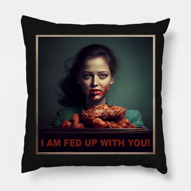 I AM FED UP WITH YOU! Pillow by baseCompass