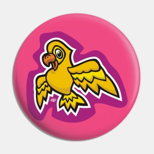 Little Yellow Parrot Pin