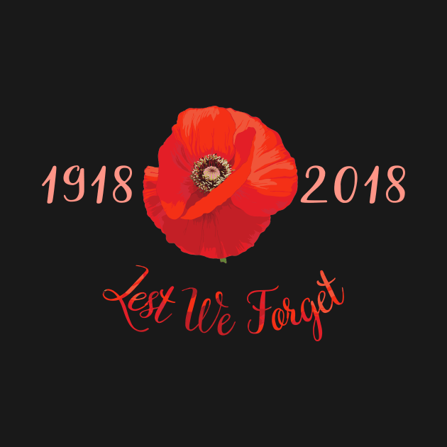 Remembrance Day Poppy 100th Anniversary by TeeAnimals