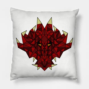 Red Dragon - Geometric Abstract Pillow