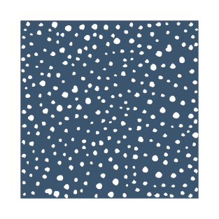 Navy Blue Dalmatian Spots, Dalmatian Dots, Dotted T-Shirt