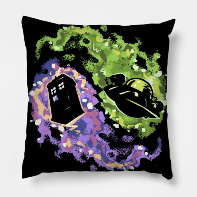 Time and Reality Pillow by Millageart