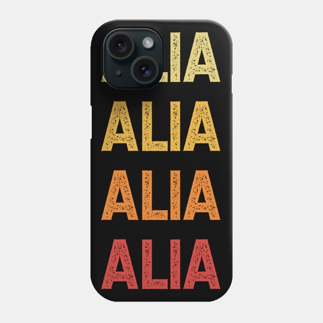 Alia Name Vintage Retro Gift Called Alia Phone Case by CoolDesignsDz