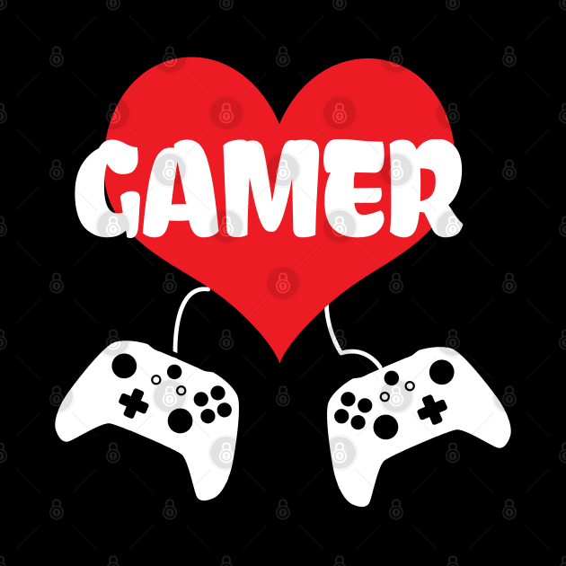 Gamer Heart With Video Game Controller by StreetDesigns