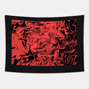 Dark Red Liquid Pattern Tapestry