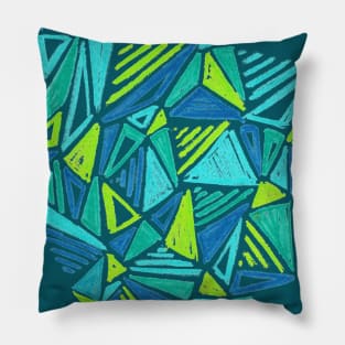 Geometric Patterns - sketchy triangles Pillow