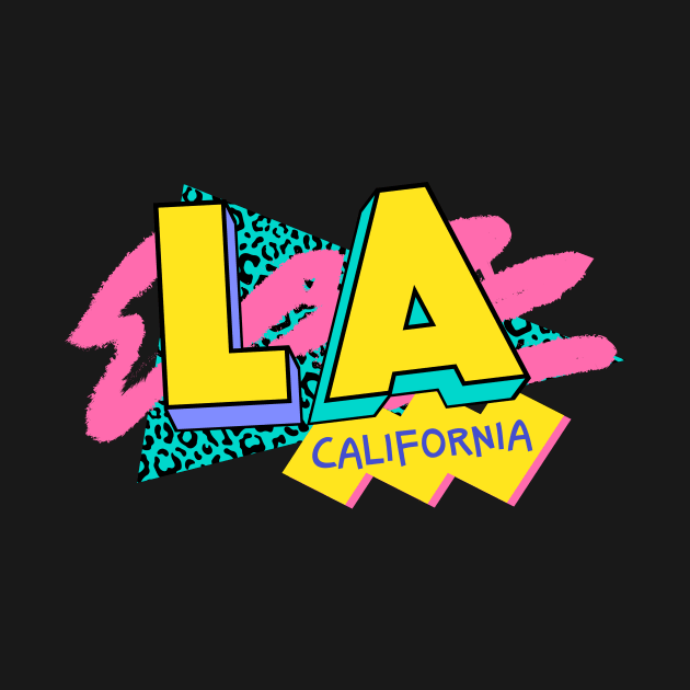 Los Angeles, California Retro 90s Logo by SLAG_Creative